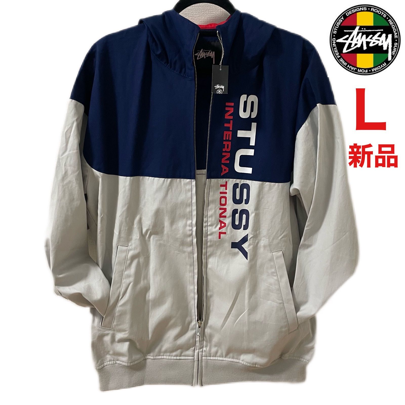 STUSSY OLD tricolore color foodie jacket - メルカリ