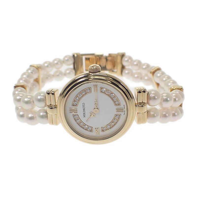 MIKIMOTO】MIKIMOTO パールウォッチ パールブレスレット 腕時計