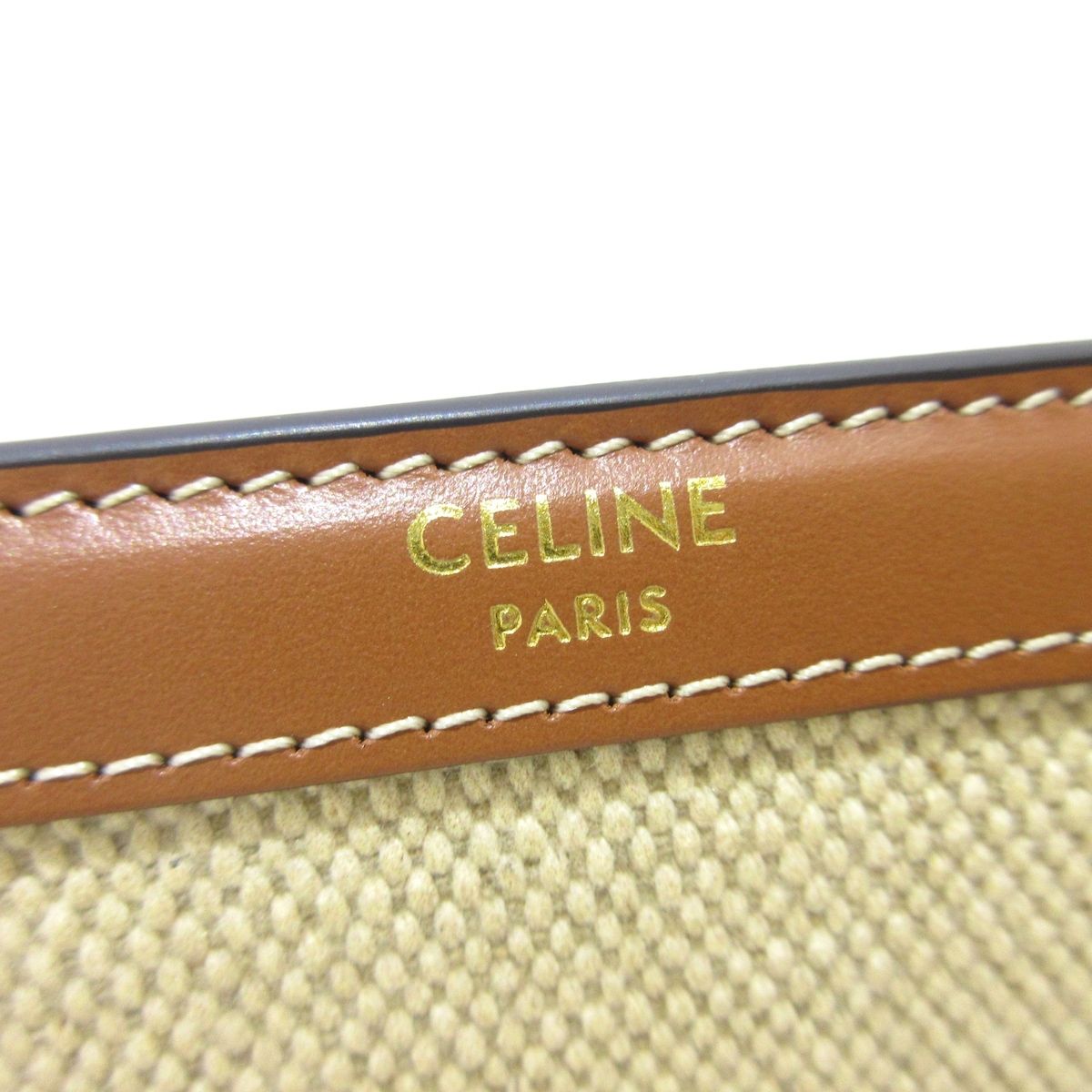 CELINE(セリーヌ) 3つ折り財布美品 スモール トリオンフウォレット アイボリー×ブラウン キャンバス×レザー - メルカリ