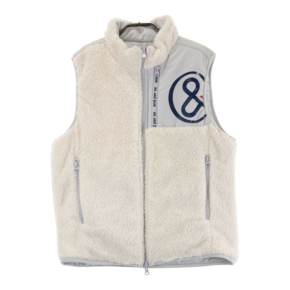 サイズ M AND PER SE アンパスィ リバーシブル ボアベスト グレー系 240101389662 ゴルフウェア メンズ ストスト MEBLE-SODAR_PL