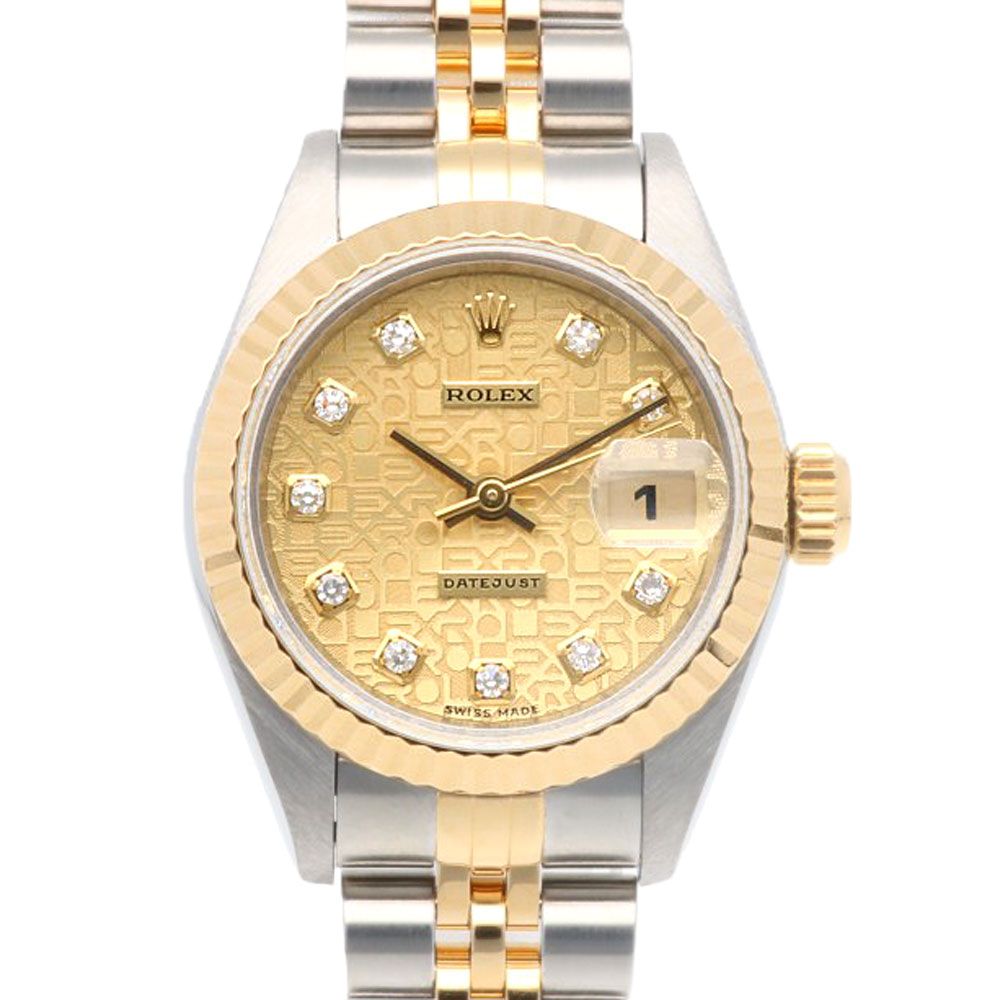 ロレックス デイトジャスト 腕時計 時計 ステンレススチール 69173G 自動巻き レディース 1年保証  ROLEX  中古 ロレックス