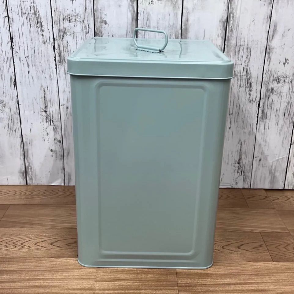 リメイク缶　出品前公開ページ　★8/16(土) 蓋付きリメイク一斗缶（取手付きダークグレー） 収納ボックス