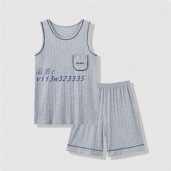 パジャマ メンズ 袖なし 春 夏 柔らかい 快適 ルームウェア 部屋着 通気 ハーフパン 薄手 パジャマ ギフト 上下セット 寝巻き おそろい父の日  vii3w323335