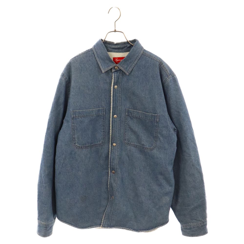 SUPREME (シュプリーム) 18AW Sherpa Lined Denim Shirt シェルパ ラインド ボア デニム 長袖シャツ ジャケット  インディゴ