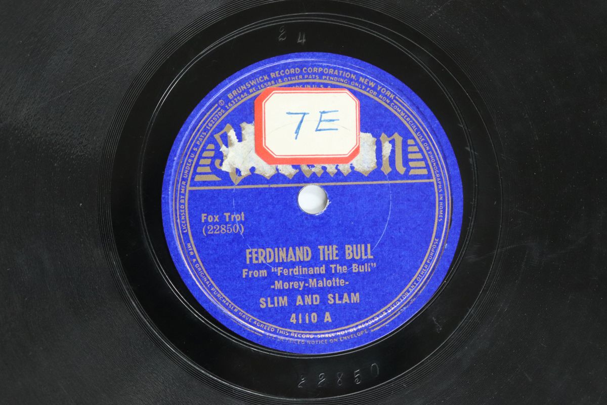 米78RPM/SP Slim And Slam Ferdinand The Bull / Dancing On The