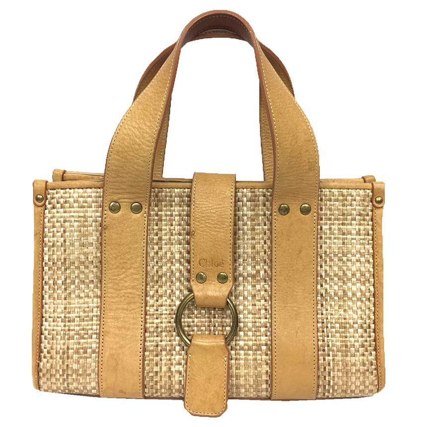 Chloe クロエ ハンドバッグ トートバッグ キャメルベージュ aq10190 