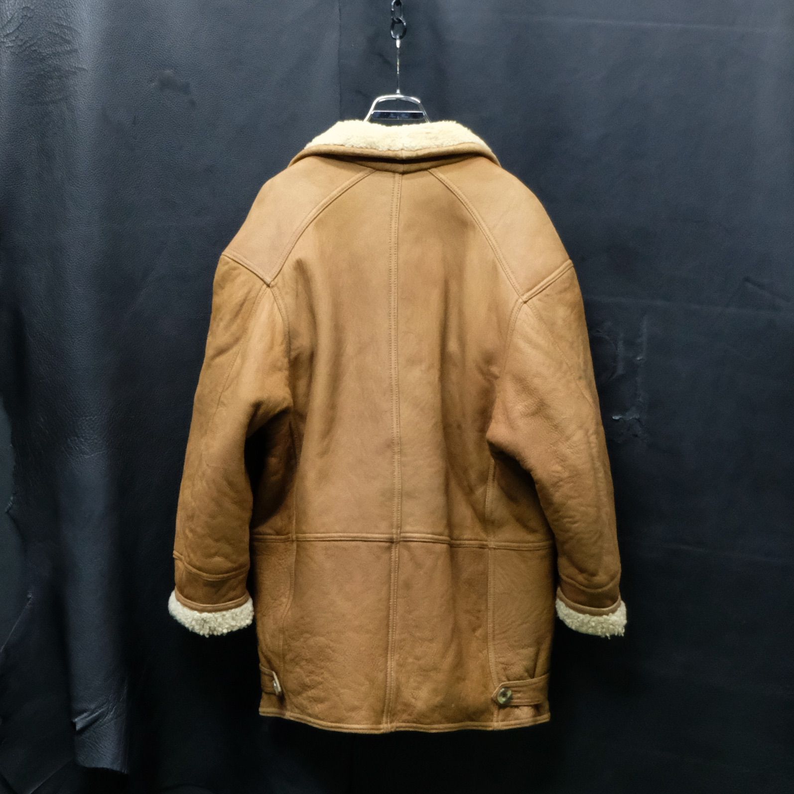 kajak ビンテージ リアルムートンハーフコート ダブル ランチコート