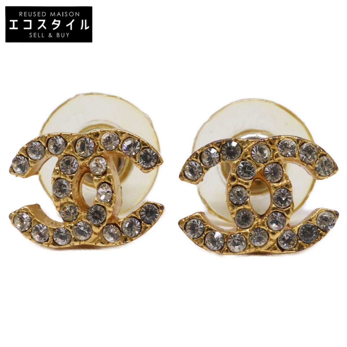 CHANEL シャネル 01P ココマーク ラインストーン