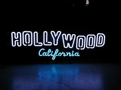 ネオンサイン / HOLLY WOOD ハリウッド 看板 ネオン管 BAR アメリカン