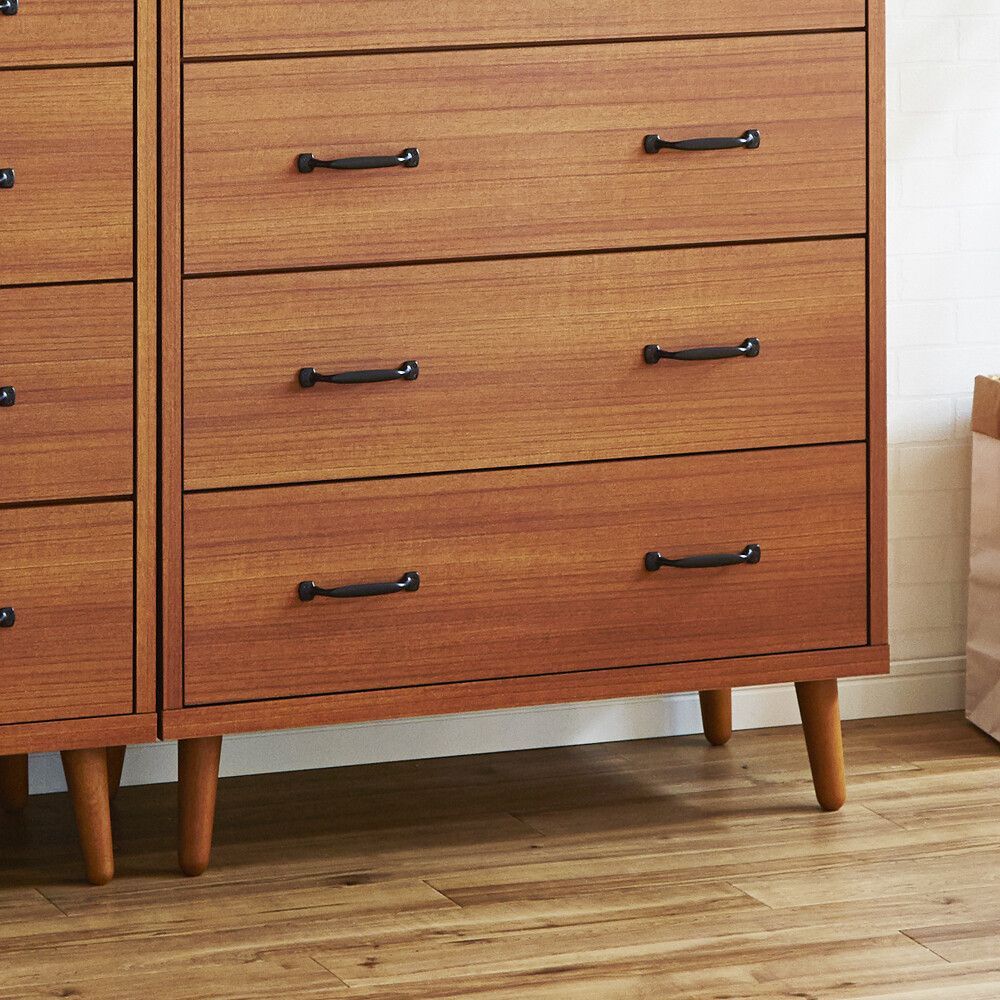 家具職人制作 チェスト チーク 幅80cm ４段 北欧風 リビング収納 収納家具 木製 ナチュラル