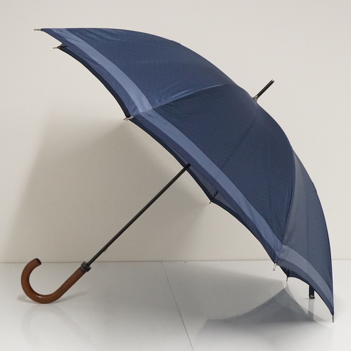 紳士傘 DAKS ダックス USED美品 ロゴ モノグラム ネイビー