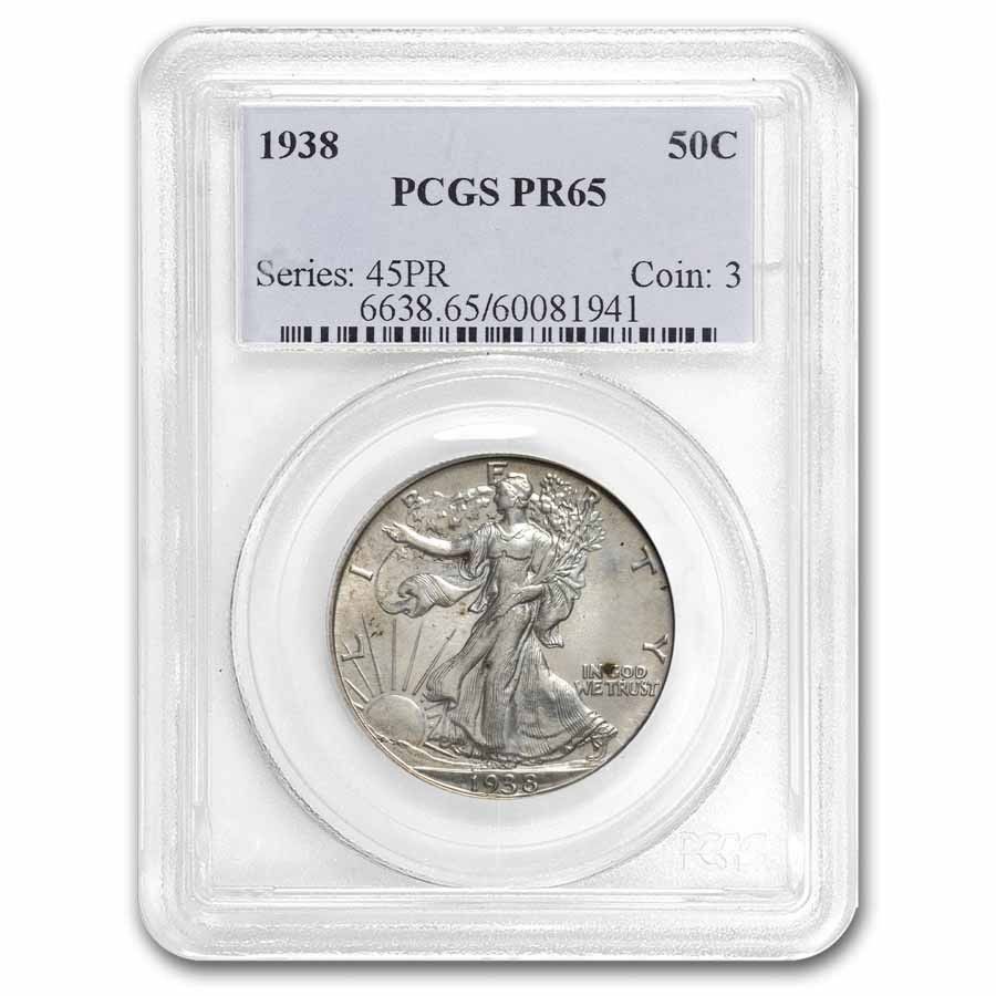 1938 Walking Liberty Half Dollar PR-65 PCGS