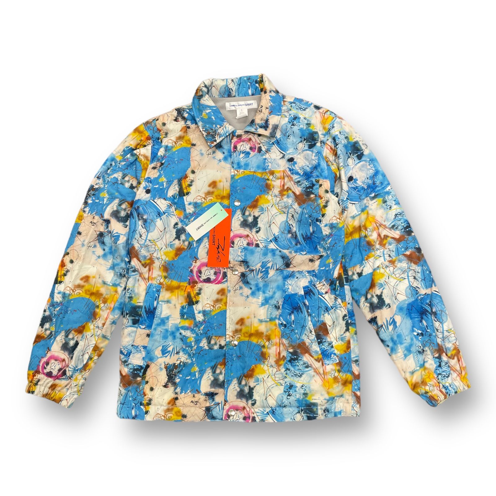 定価131824円 COMME des GARCONS SHIRT 20AW COACH JACKET FUTURA PRINT フューチェラプリント  コーチジャケット ブルゾン コムデギャルソンシャツ W28172 L 54651A