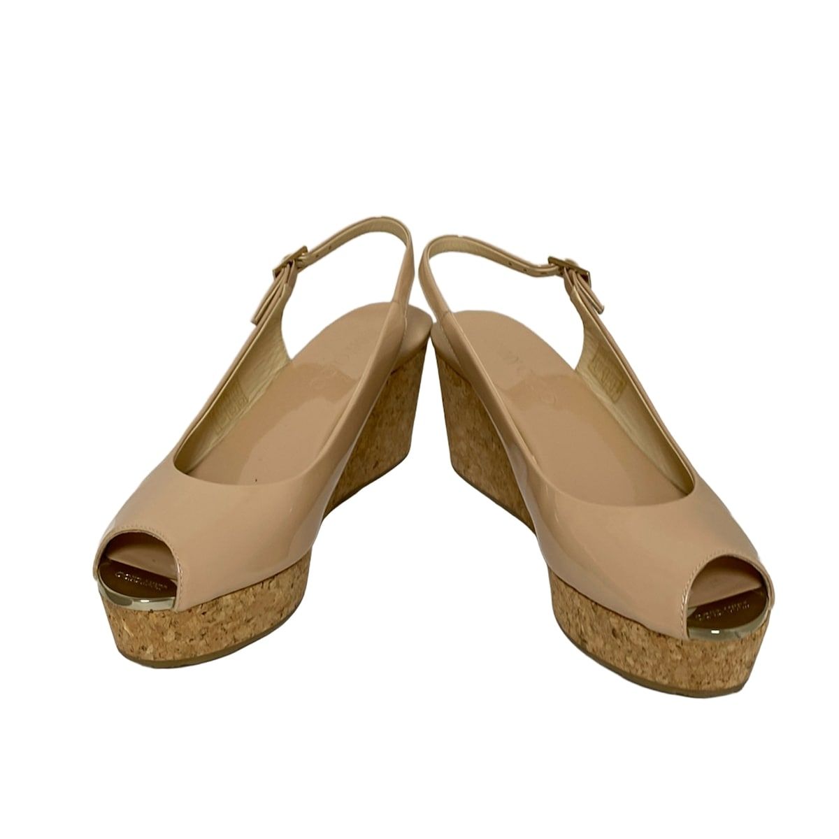 JIMMY CHOO(ジミーチュウ) サンダル 38 レディース - ベージュ