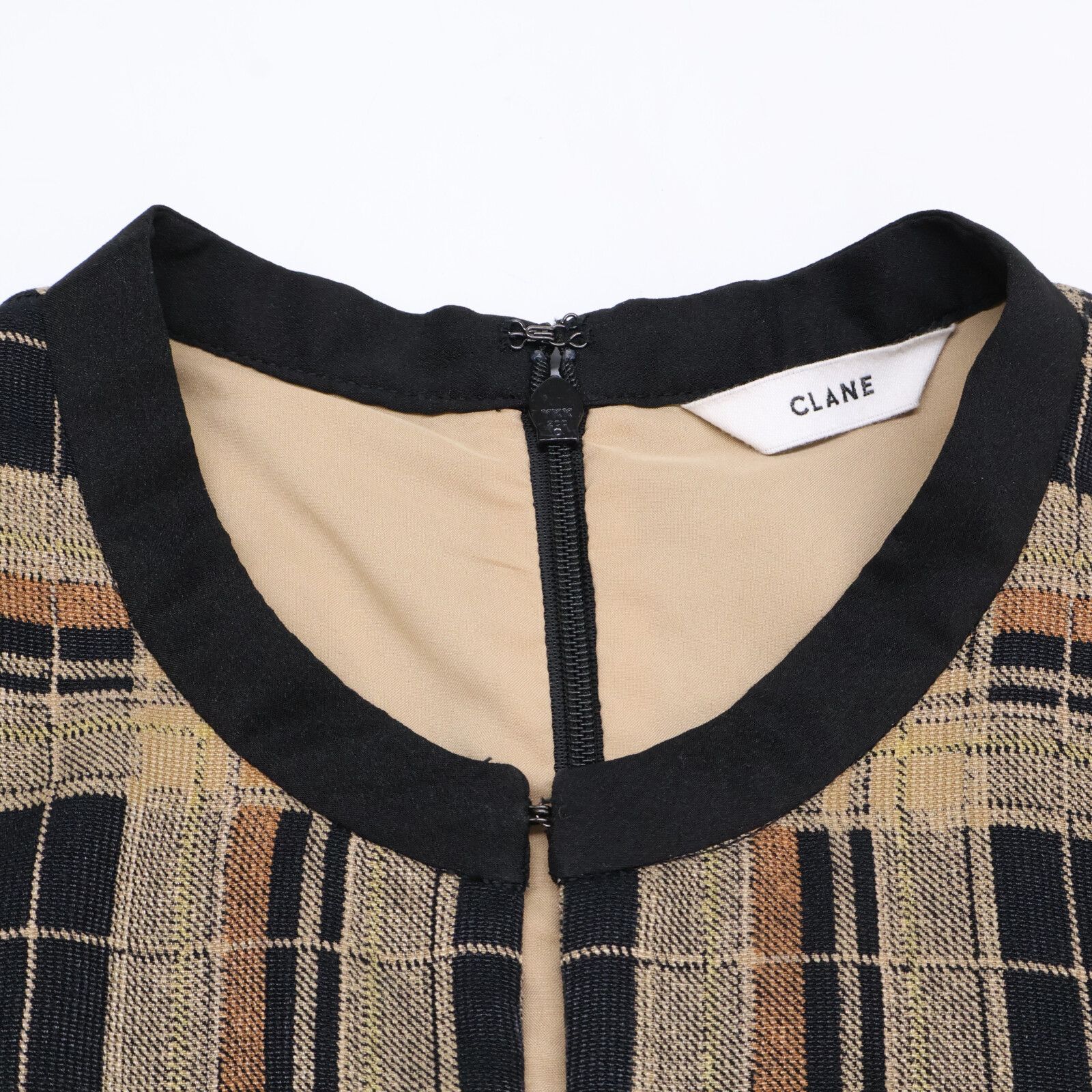 CLANE クラネ CHECK PIPING ONE PIECE 2