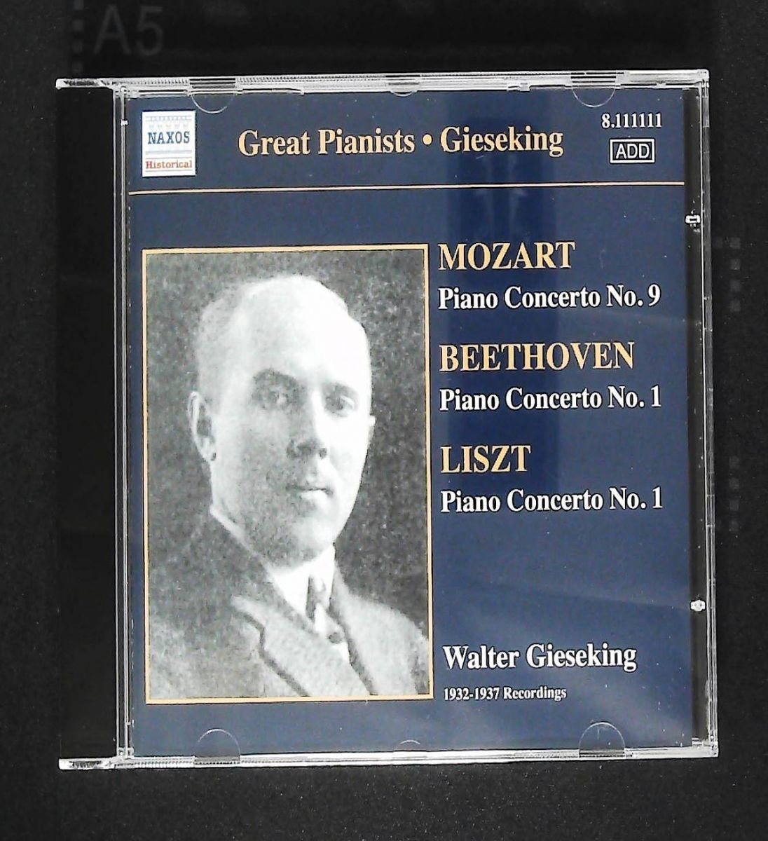 モーツァルト ベートーヴェン リスト ピアノ協奏曲集 CD ギーゼキング モーツァルト ベートーヴェン リスト Naxos His