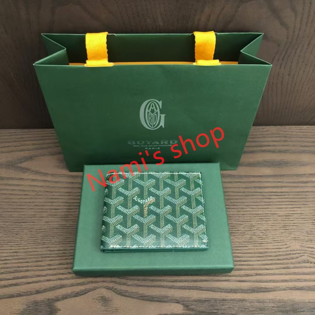 新品✨Goyard (ゴヤール) セントトーマスマネークリップ二つ折り財布 グリーン