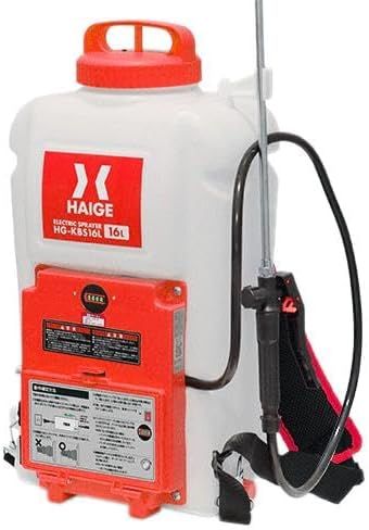 HAIGE(ハイガー) 電動噴霧器 16L 充電式 背負 小型 バッテリー式 除草 防除 消毒 簡単 家庭菜園 HG-KBS16L (レッド)