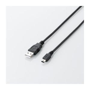 (まとめ)エレコム エコUSB2.0ケーブル(mini-Bタイプ) U2C-JM30BK