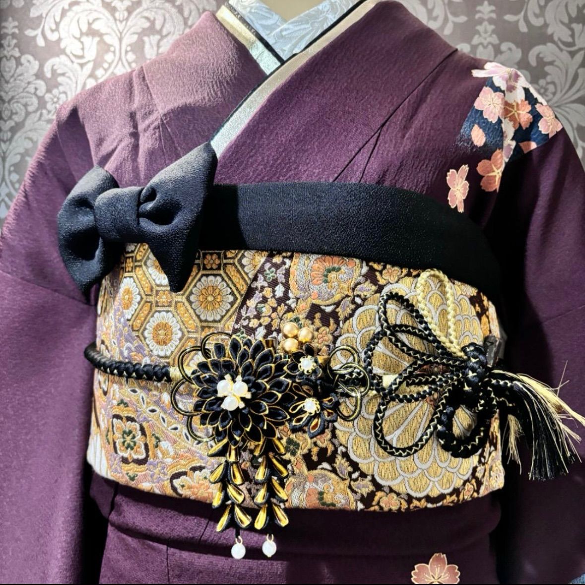 美品　染め分け　有職文様　金彩　雪輪　逸品　振袖　フルセット 振り袖 美品 染め分け 有職文様 金彩 雪輪 逸品 振袖 フルセット 振り袖 振袖