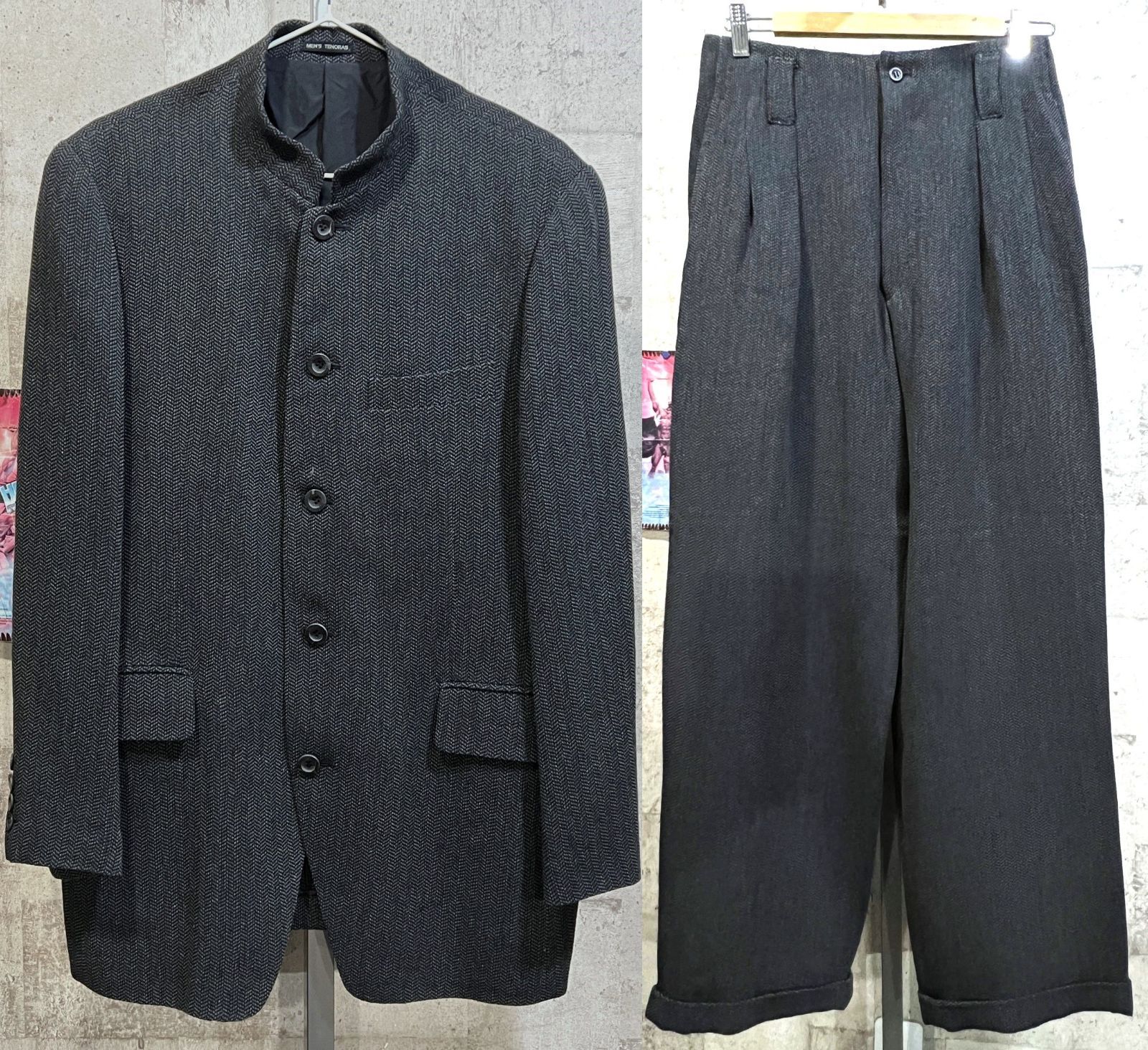 メンズ ティノラス マオカラー 上下セットアップ M MEN'S TENORAS