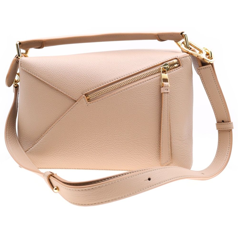 LOEWE レザーショルダーバッグ ベージュ LOEWE (ロエベ) パズルバッグ スモール レザー ベージュ 2WAY