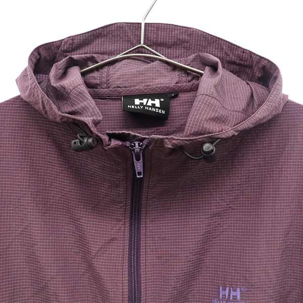 ヘリーハンセン チェック マウンテンパーカー L パープル HELLY HANSEN