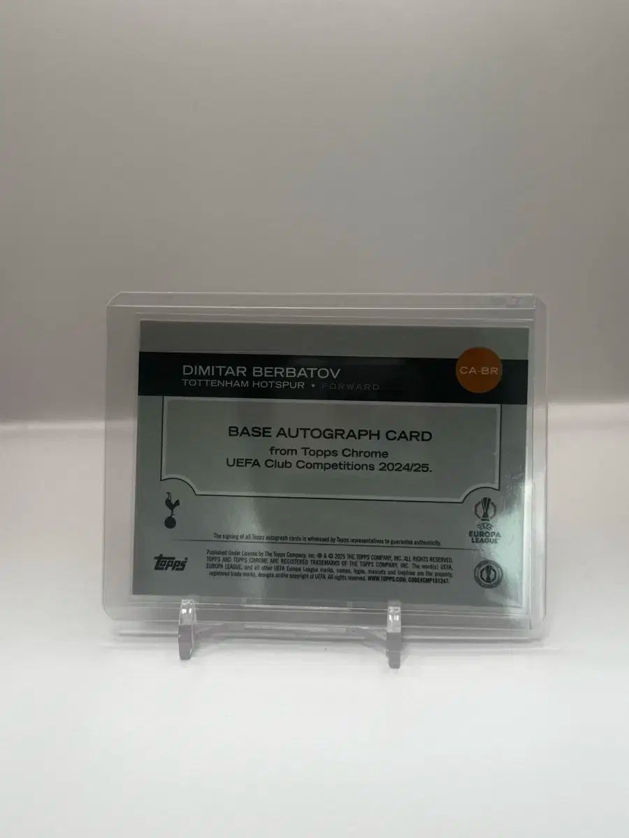 TOPPS トップス トッテナム ベルバトフ 直筆 サイン カード 品