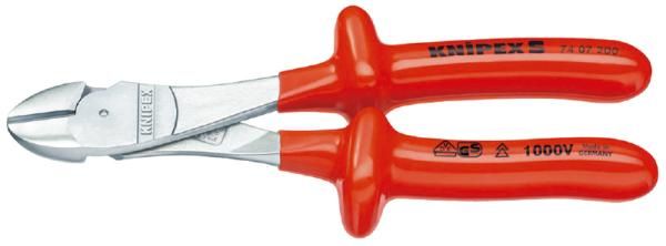 クニペックス KNIPEX 7407-200 絶縁強力斜ニッパー 1000 V