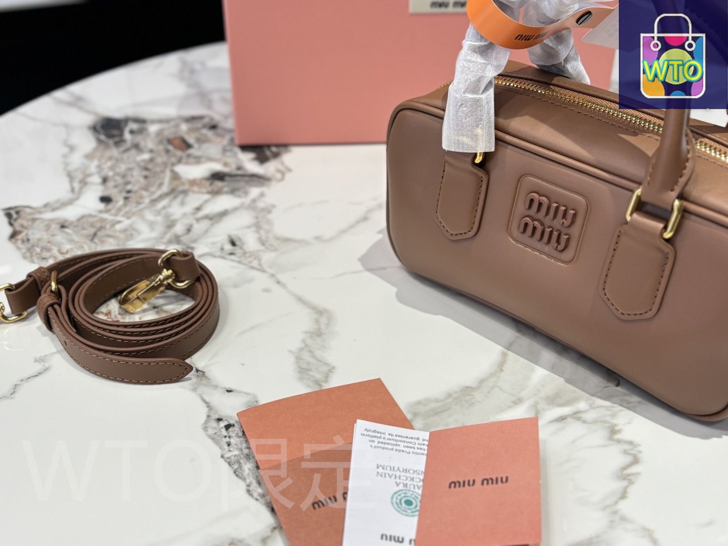 MIU MIU - ｻﾏｰｾｰﾙ開催中❗️プロフ確認❗️miumiu ボーリングバッグ  ダークブラウン ブラック レザー ボー バッグ | Miu Miu