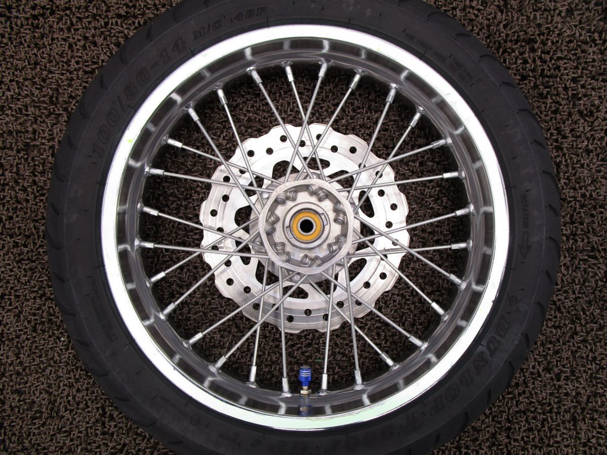 Dトラッカー125 フロントホイール ディスク □A5606 LX125D カワサキ LX125CE D-TRACKER 動画有 FI インジェクション