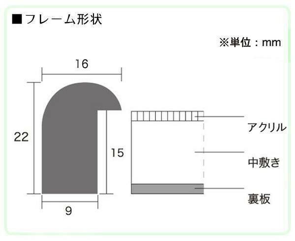 A.P.J. 木製フレーム D型フレーム 全紙サイズ 545×727mm ホワイト 0021700610