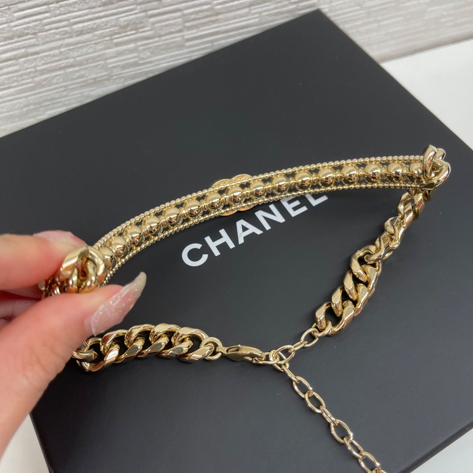 【新品】【未使用品】CHANEL シャネル AB7791 B07488 NG677 ココマーク ネックレス メタル×ストラス ゴールド×クリスタル 2021-2022クルーズ レディース 女性用 チョーカー ジュエリー アクセサリー チェーン ブランド