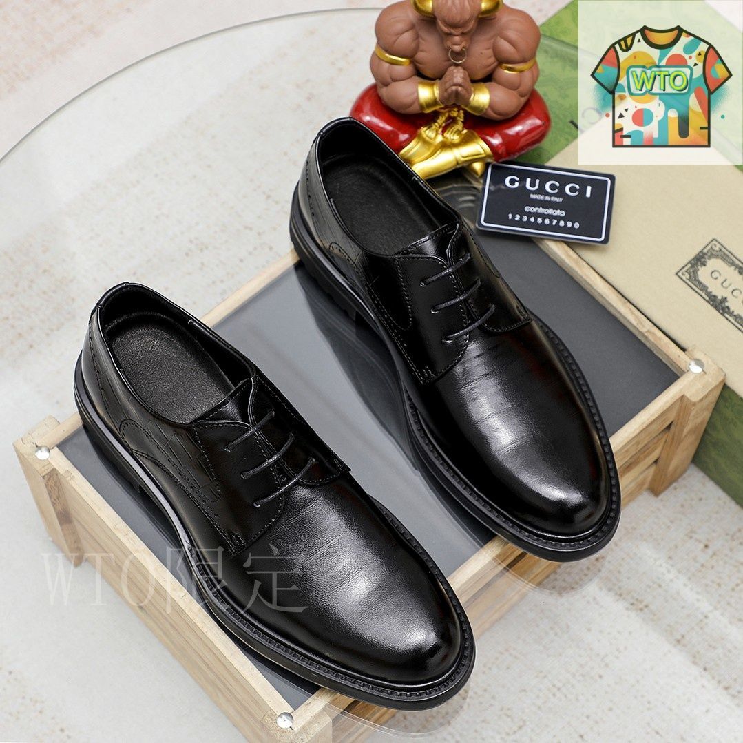 GUCCI メンズ ビジネス フォーマル レザーシューズ02-3 - メルカリ
