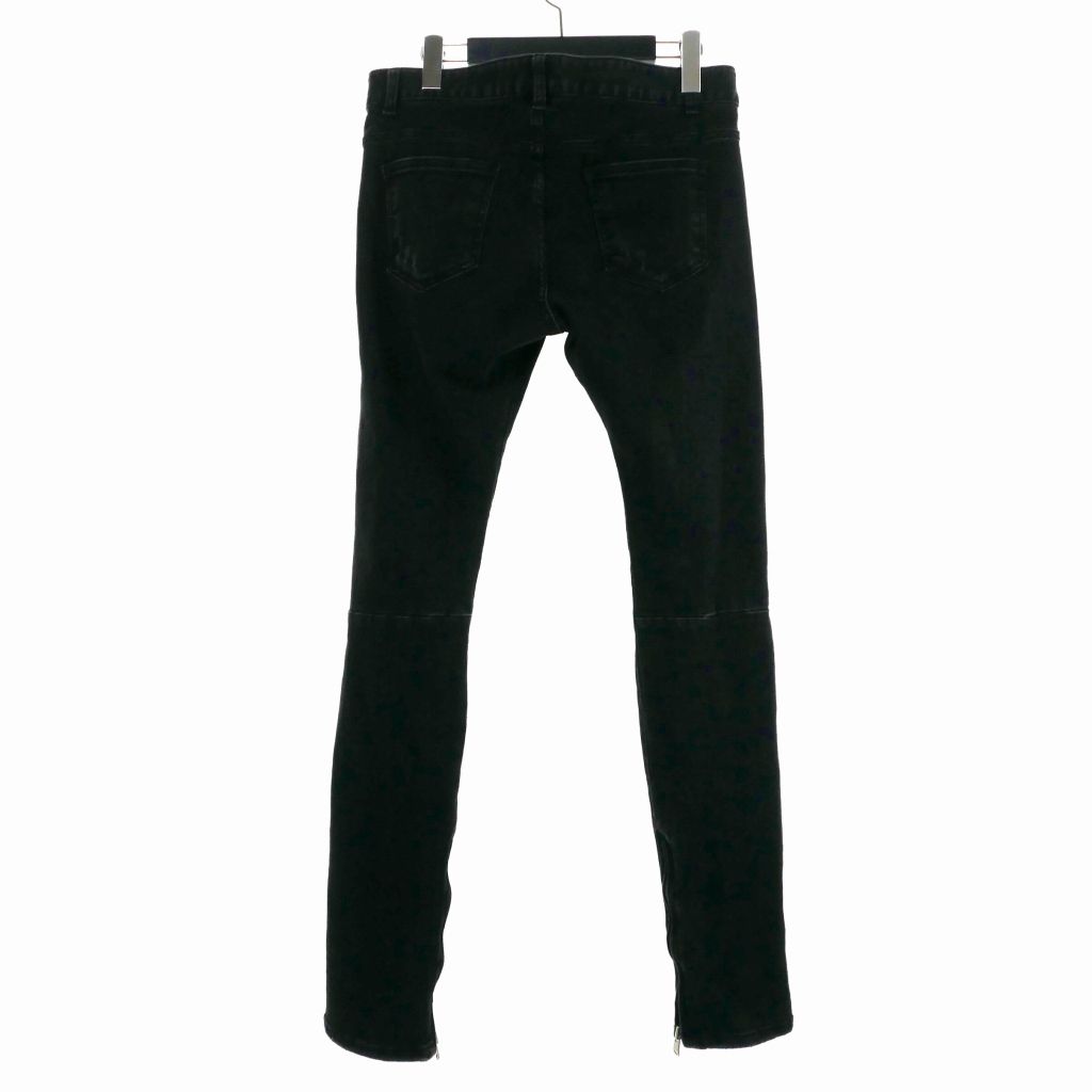 スタイライズ STYLISE 裾ジップ ダメージスキニーデニム