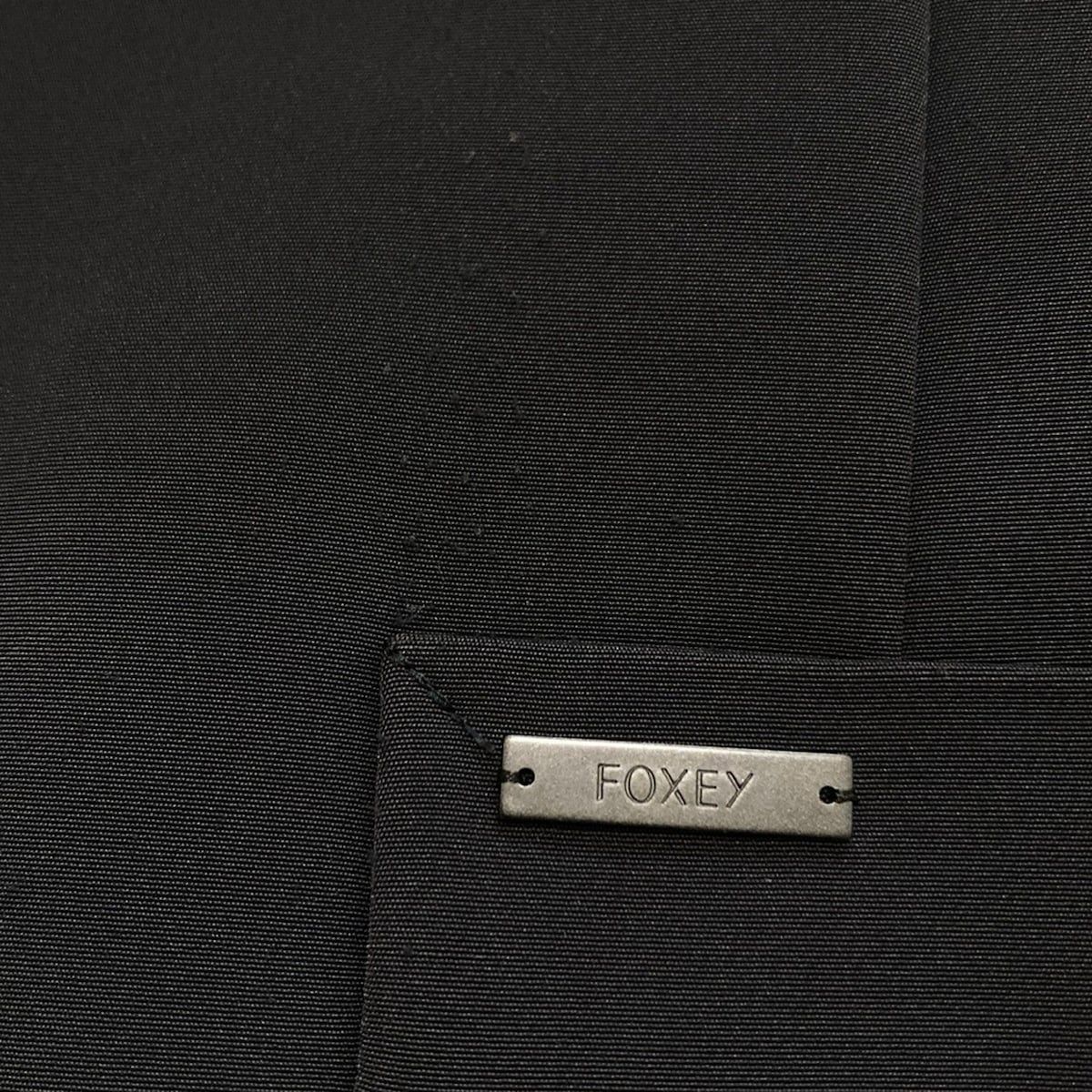 FOXEY NEW YORK フォクシーニューヨーク コート サイズ38 M レディース - 29657 黒 七分袖 春 秋 SIROKUMA-CORPORATION_COM