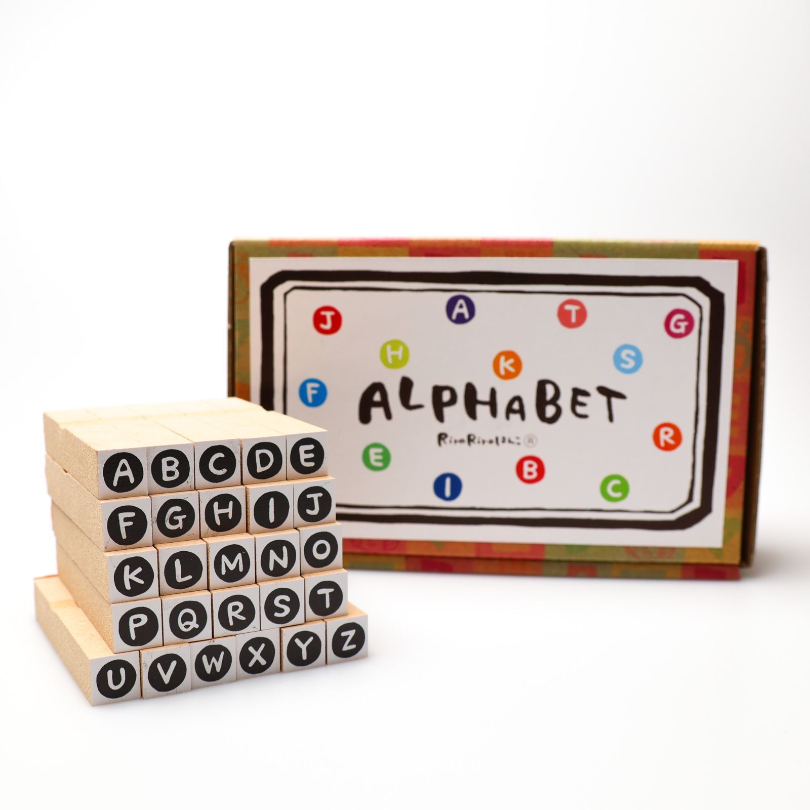 26本 きセット リニューアル アルファベット10㎜角＊ラバースタンプ セット＊RS036_o