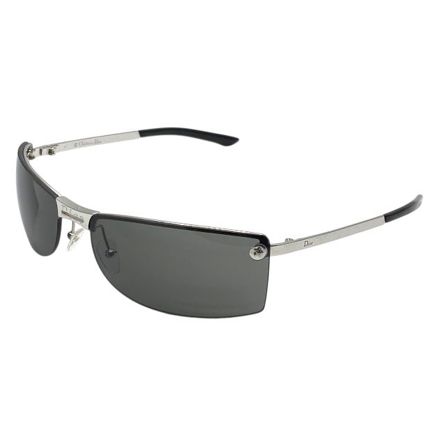ディオール YB7R7 64□16 115 アイウェア サングラス カラーレンズ スクエア ロゴ メタル シルバー ブラック Christian Dior
