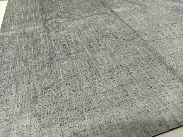 平和屋着物○男性 紬 アンサンブル 桔梗鼠色 正絹 逸品 AAAX0138np