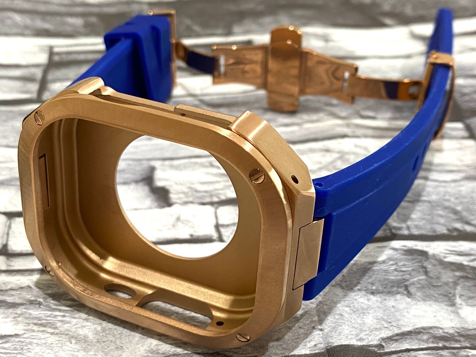 アップルウォッチバンド ラバーベルト カバー ステンレス Apple Watch ケース 49mm ウルトラ ultra スポーツ メンズ レディース02