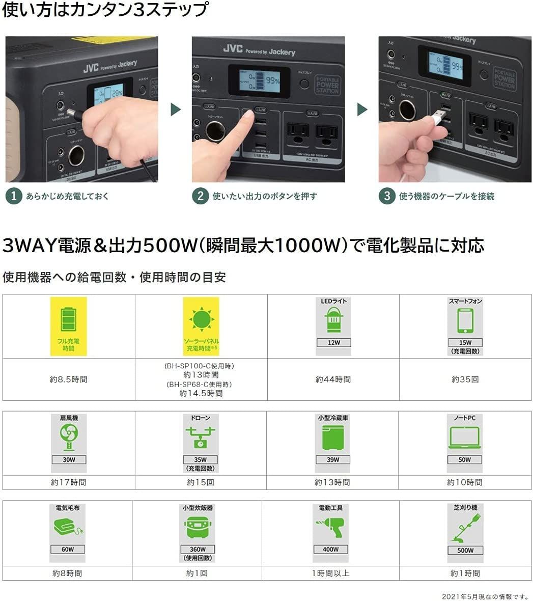 売れ筋がひ新作！ 新品、未使用 JVCケンウッド ポータブル電源 BN-RB62