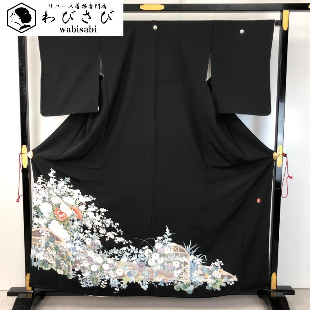 黒留袖 作家物 友禅 美しい花模様 K-4888 - メルカリ 