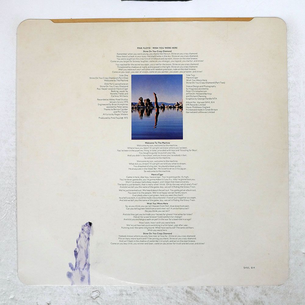 UK盤 PINK FLOYD/WISH YOU WERE HERE/HARVEST SHVL814 LP - メルカリ