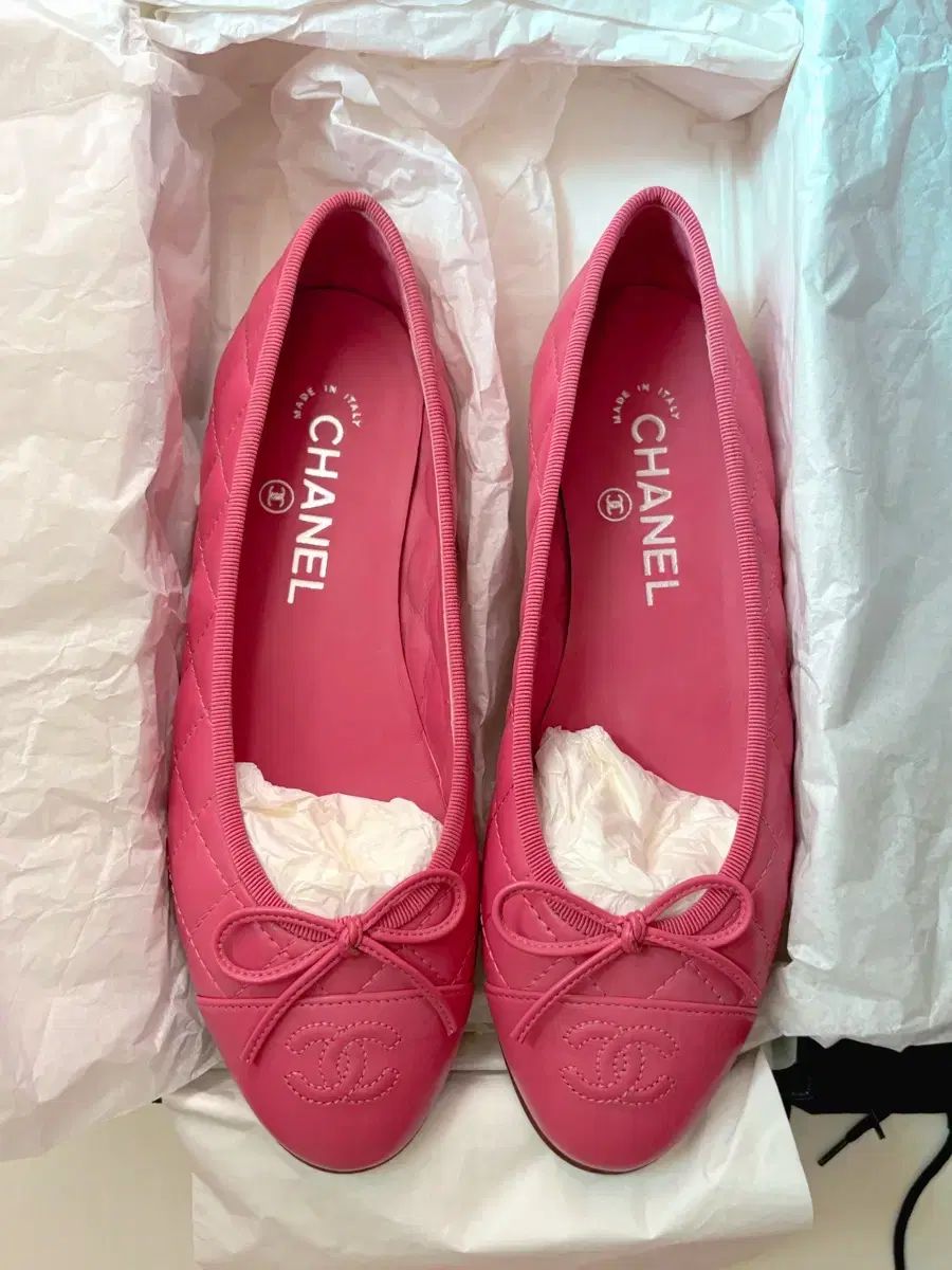 CHANEL シャネル CC ピンク バレリーナ フラットシューズ サイズ 37