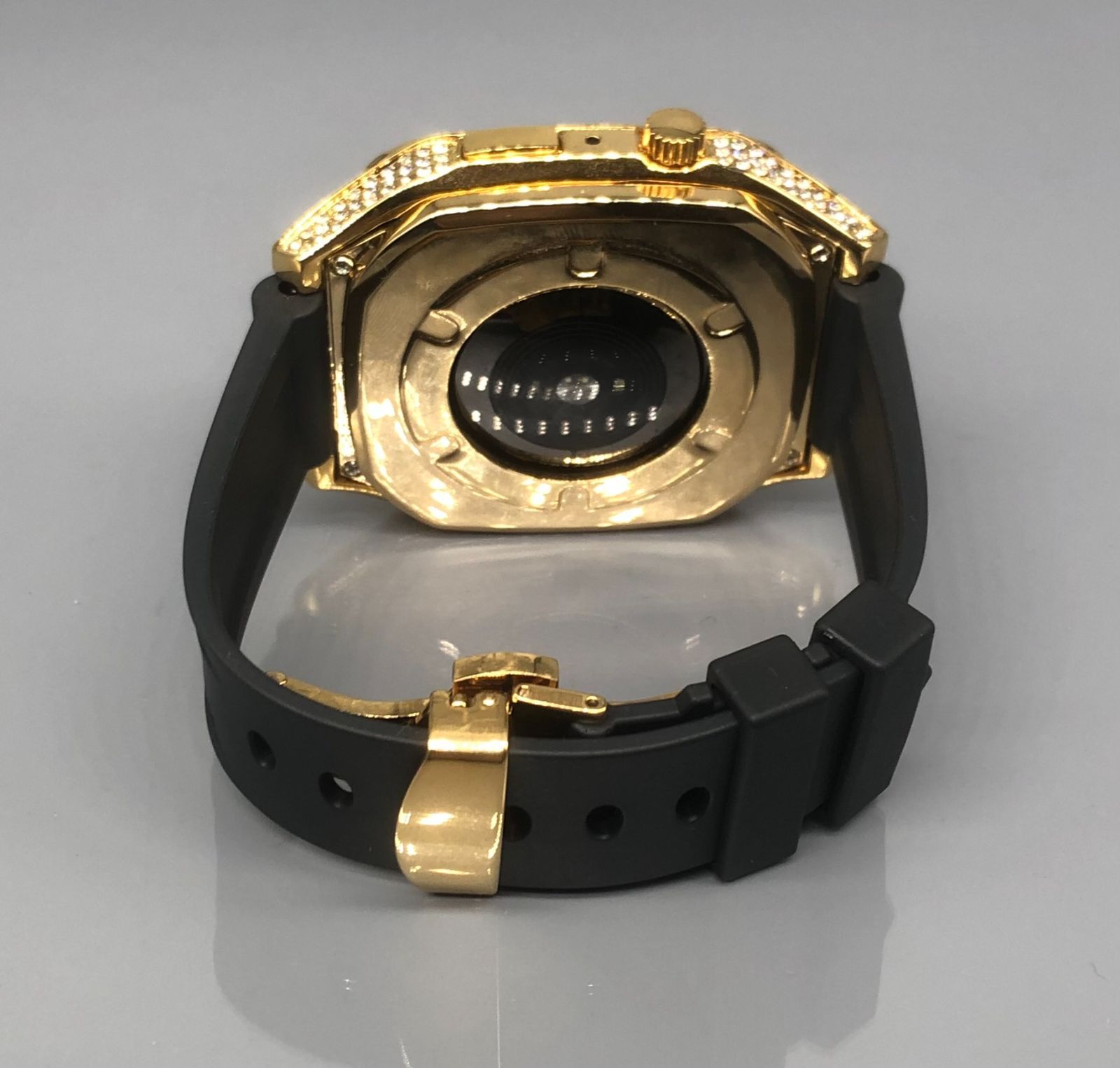 Apple Watch メタルケース カバー ステンレスバンド ゴールド MG - 時計