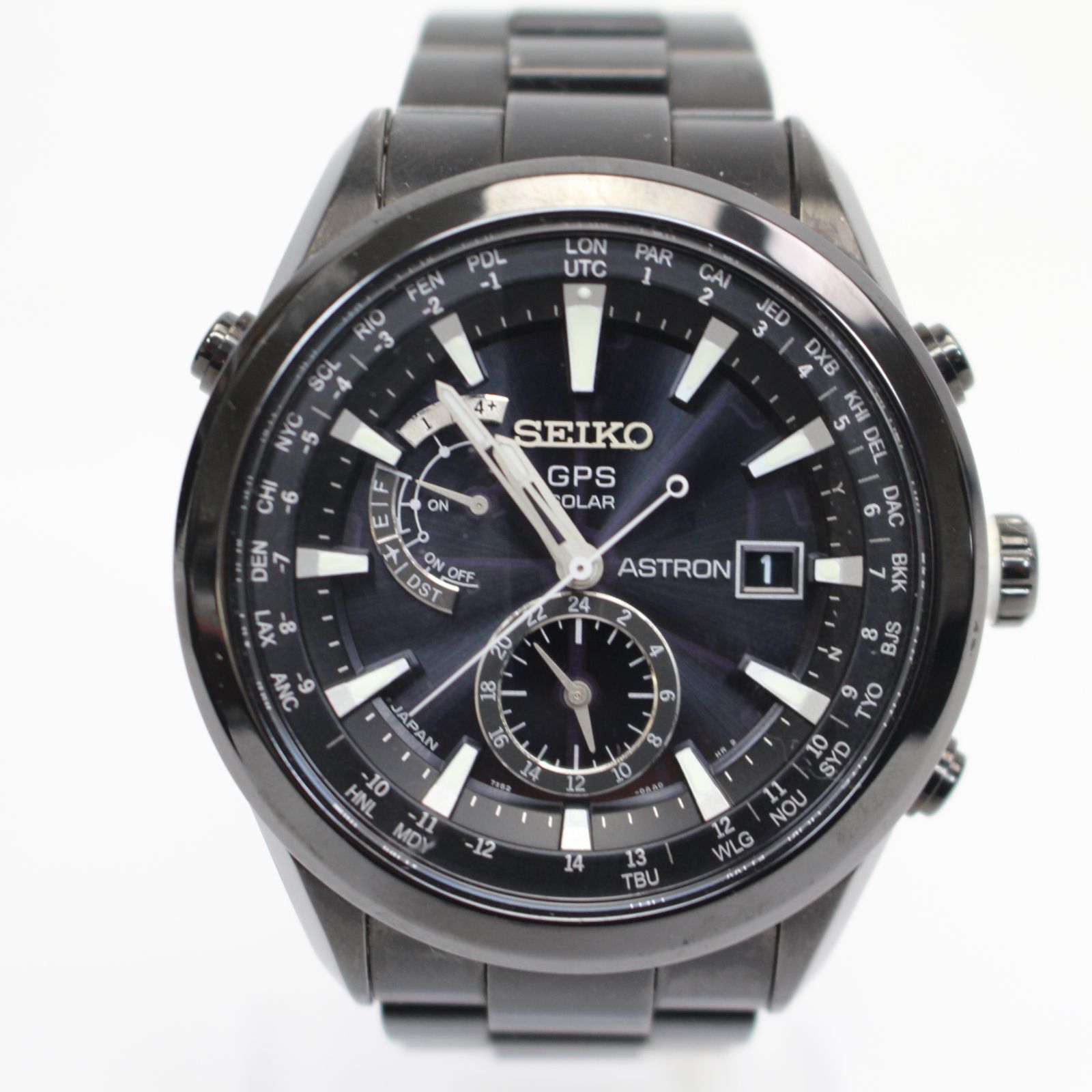 202)SEIKO セイコー アストロン 7X52-0AA0 ソーラーGPS 電波 メンズ腕時計 ブラック/Black