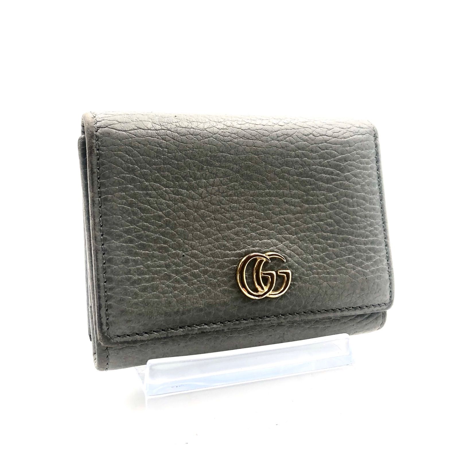 GUCCI グッチ GGマーモント 三つ折り財布 コンパクトウォレット レザー 