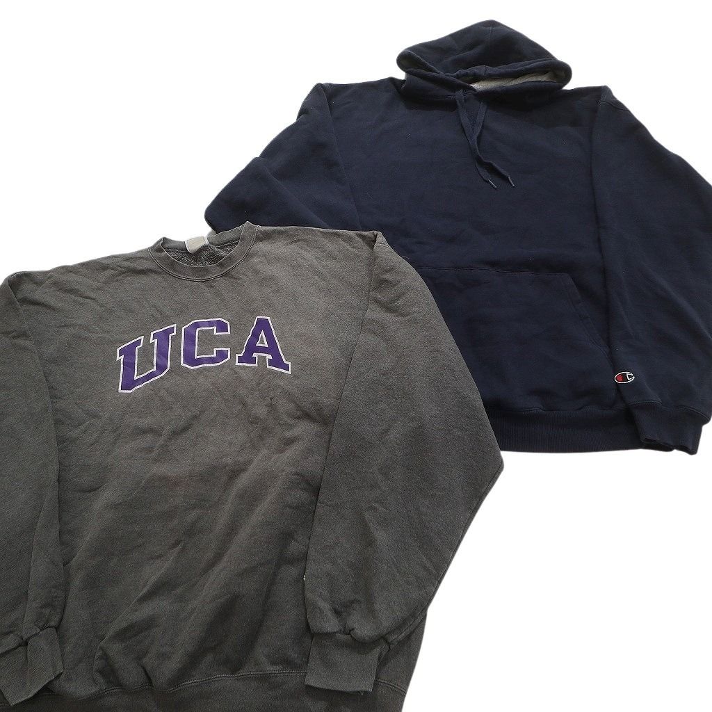 古着卸 チャンピオン Champion スウェット 8枚セット メンズ 2XL フーディー ワンポイント プルオーバー 古着 NC3897