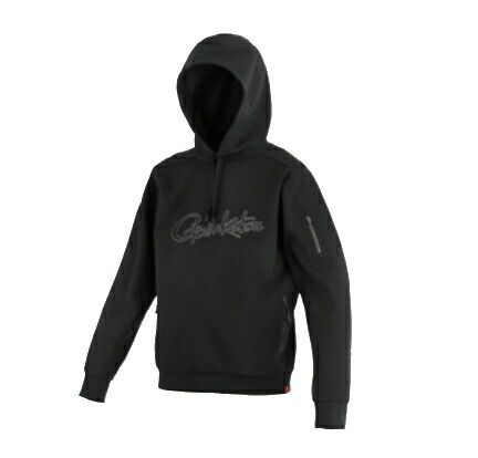 公式 がまかつ フーデッドスウェットシャツ GM-3755 ブラック×ブラック