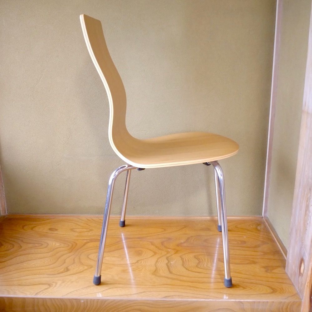 ダイニングチェア 無印良品 モールドプライウッドチェア 廃盤品 オーク